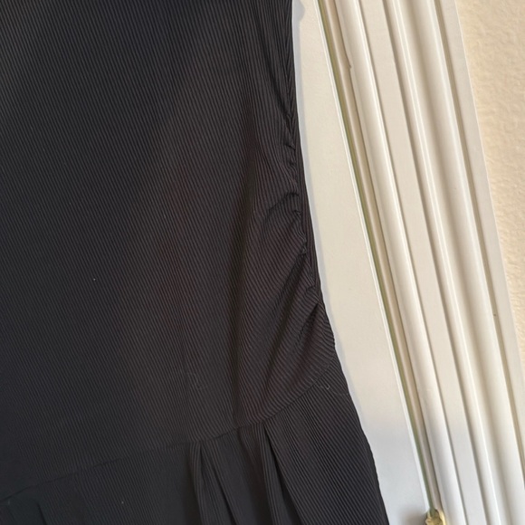 Women's Black Sleeveless jumpsuit - ribbed stretchy polyester - Picture 7 of 7